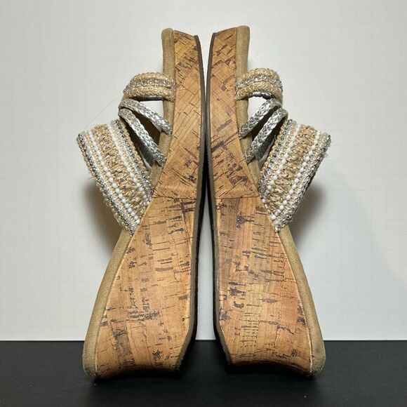 Womens JELLYPOP Mayra Embellished Memory Foam Wedge Sandals / Size 8 Medium - Picture 6 of 8